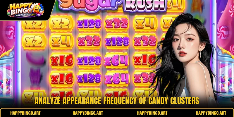 Analyze appearance frequency of candy clusters