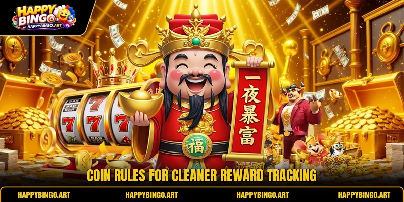 Coin rules for cleaner reward tracking
