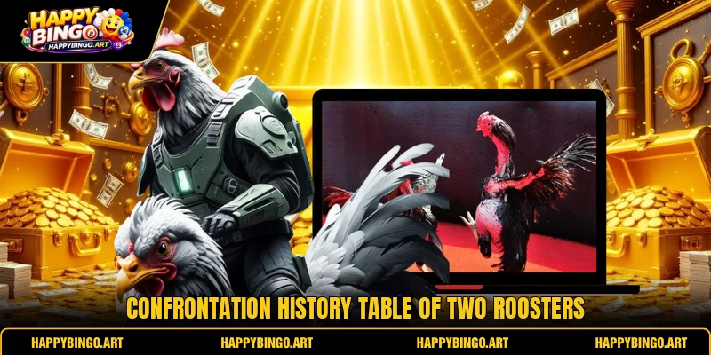 Confrontation history table of two roosters