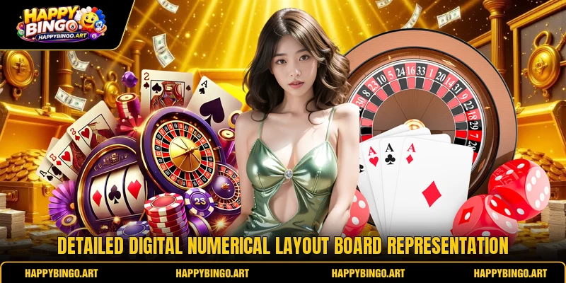 Detailed digital numerical layout board representation Detailed digital numerical layout board representation