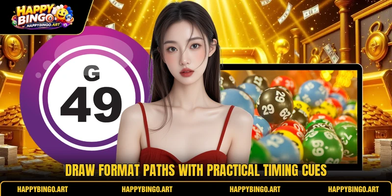 Draw format paths with practical timing cues