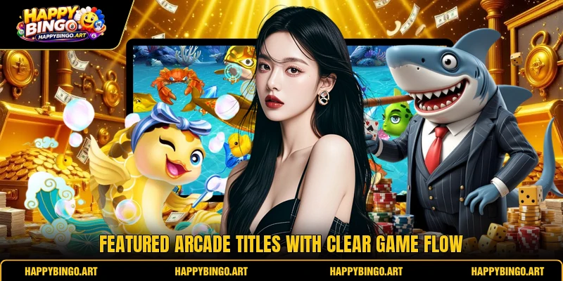 Featured arcade titles with clear game flow