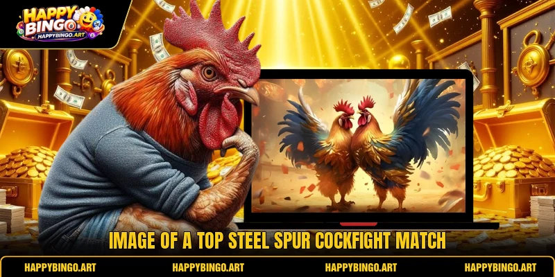 Image of a top steel spur cockfight match