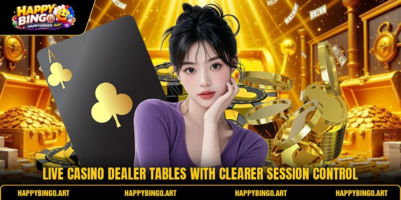Live casino dealer tables with clearer session control
