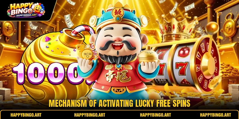 Mechanism of activating lucky free spins