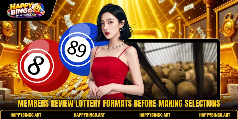 Members review lottery formats before making selections