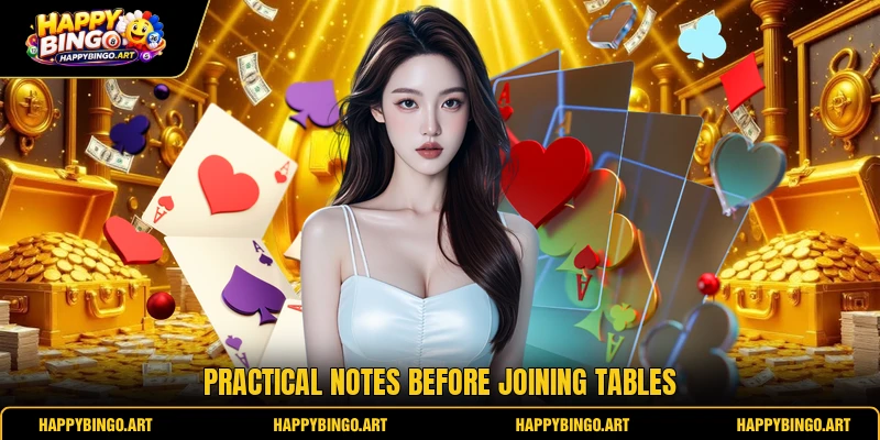 Practical notes before joining tables
