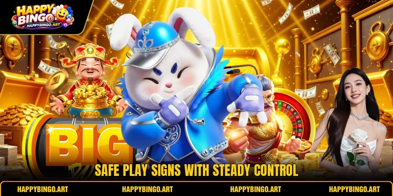 Safe play signs with steady control