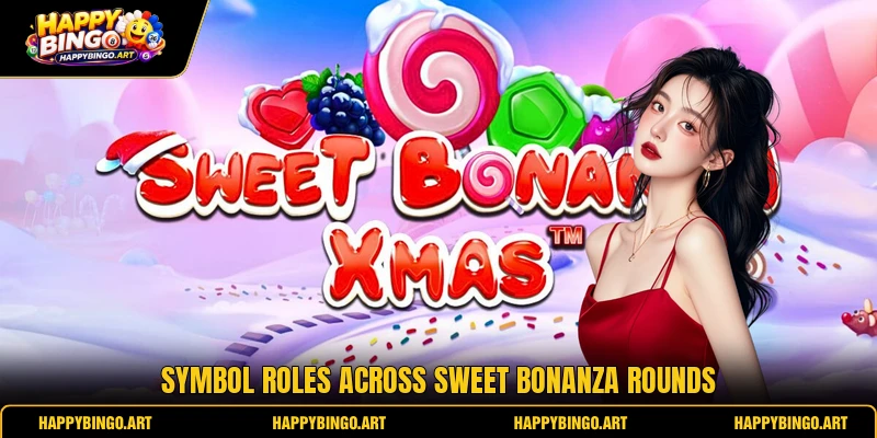 Symbol roles across Sweet Bonanza rounds Symbol roles across Sweet Bonanza rounds