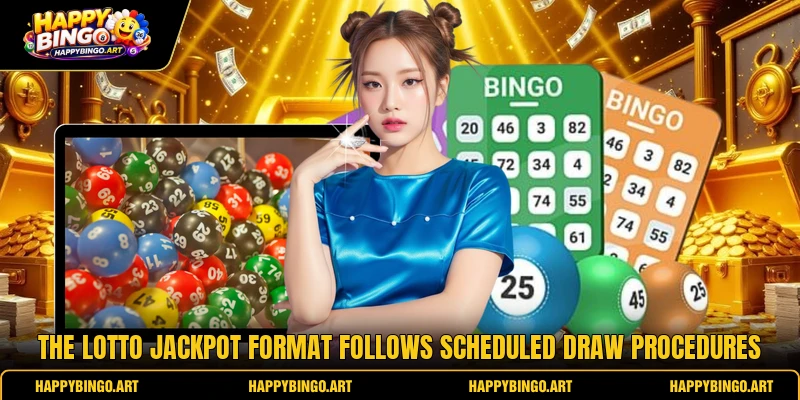 The lotto jackpot format follows scheduled draw procedures