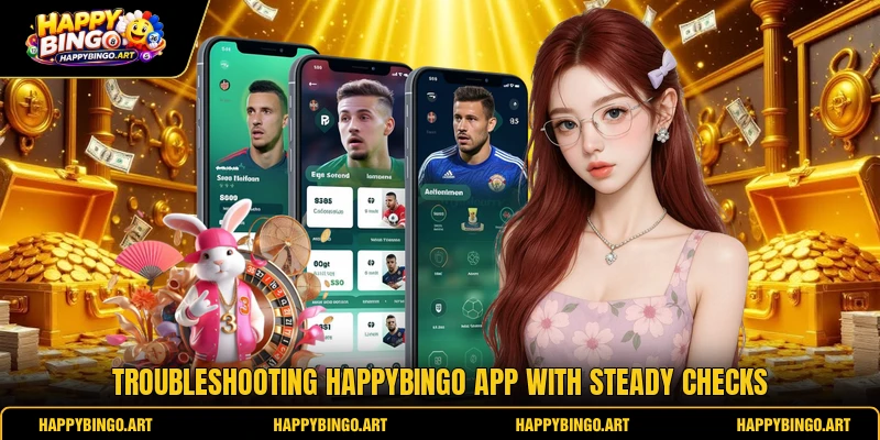 Troubleshooting Happybingo app with steady checks
