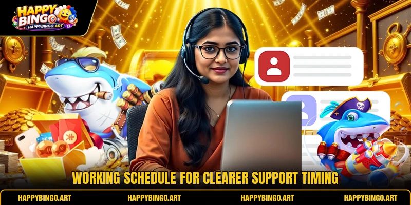 Working schedule for clearer support timing